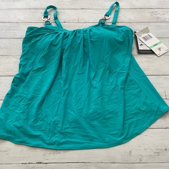 Coco reef Classic Solids Ultra-Fit Underwire Tankini Top Swimsuit 34 DD sliming - Picture 3 of 11